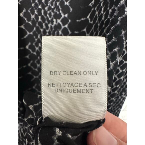 Joie women’s blouse sheer snake skin animal print black white dark academia - Picture 7 of 10